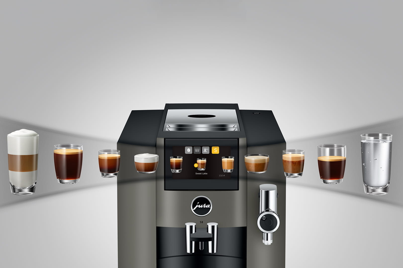 JURA S8 Dark Inox (EB) - Koffiemachine.