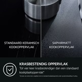 AEG TII84B10FZ - Inbouw inductiekookplaat Bridge SaphirMatt 80 cm.