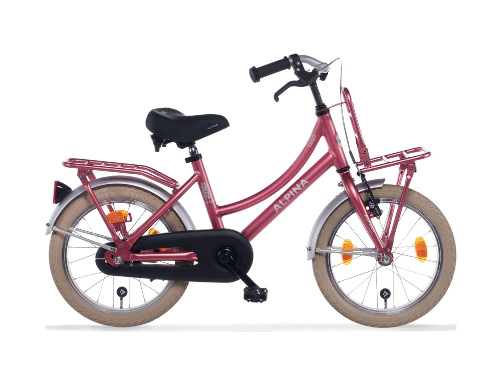 Alpina Cargo meisjesfiets 18 inch Berry Red Matt