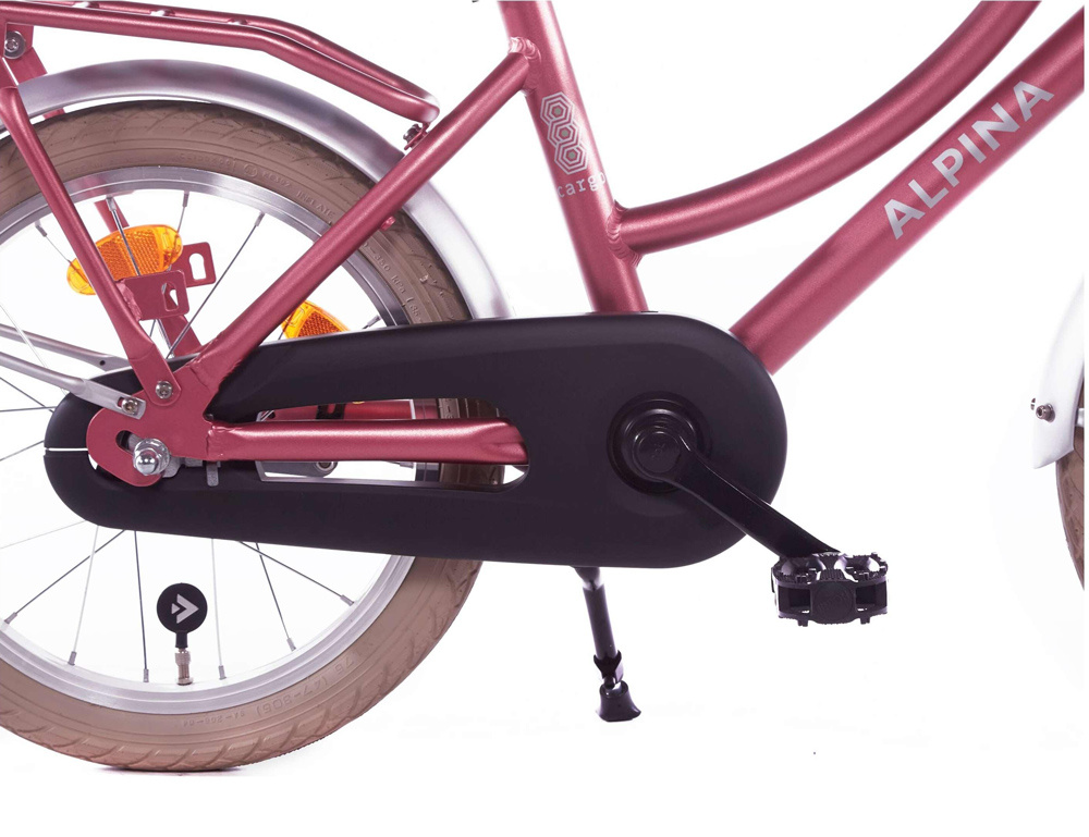 Alpina Cargo meisjesfiets 18 inch Berry Red Matt