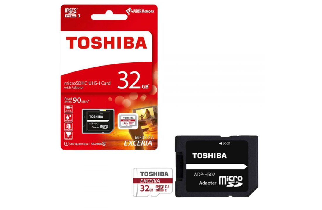 Toshiba EXCERIA 32GB Micro SDHC - Micro SD kaart