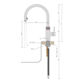 Quooker Flex RVS (Losse kraan) - Kokendwaterkraan
