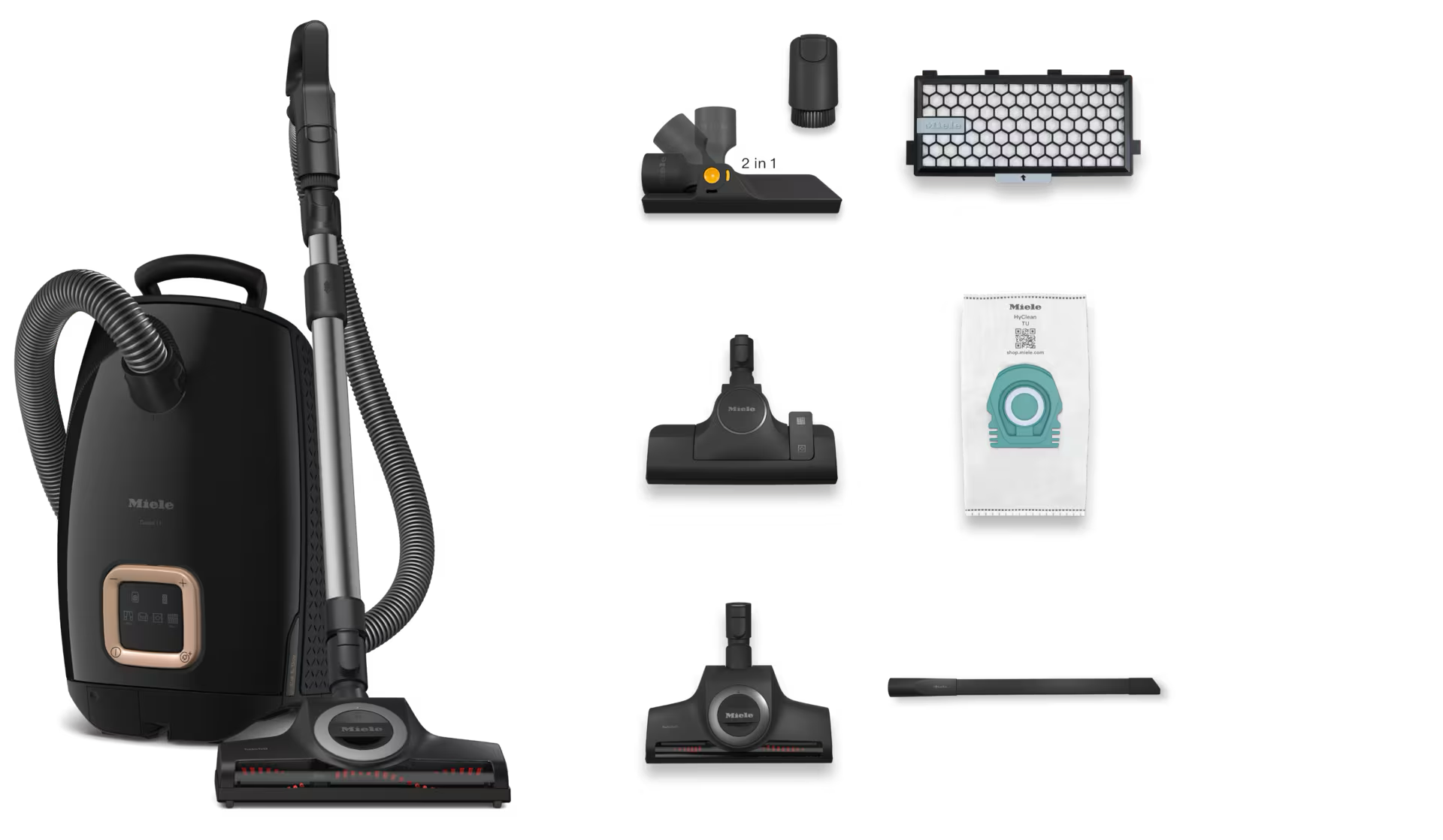 Miele Guard L1 Cat & Dog Flex Obsidiaanzwart - Stofzuiger met zak.