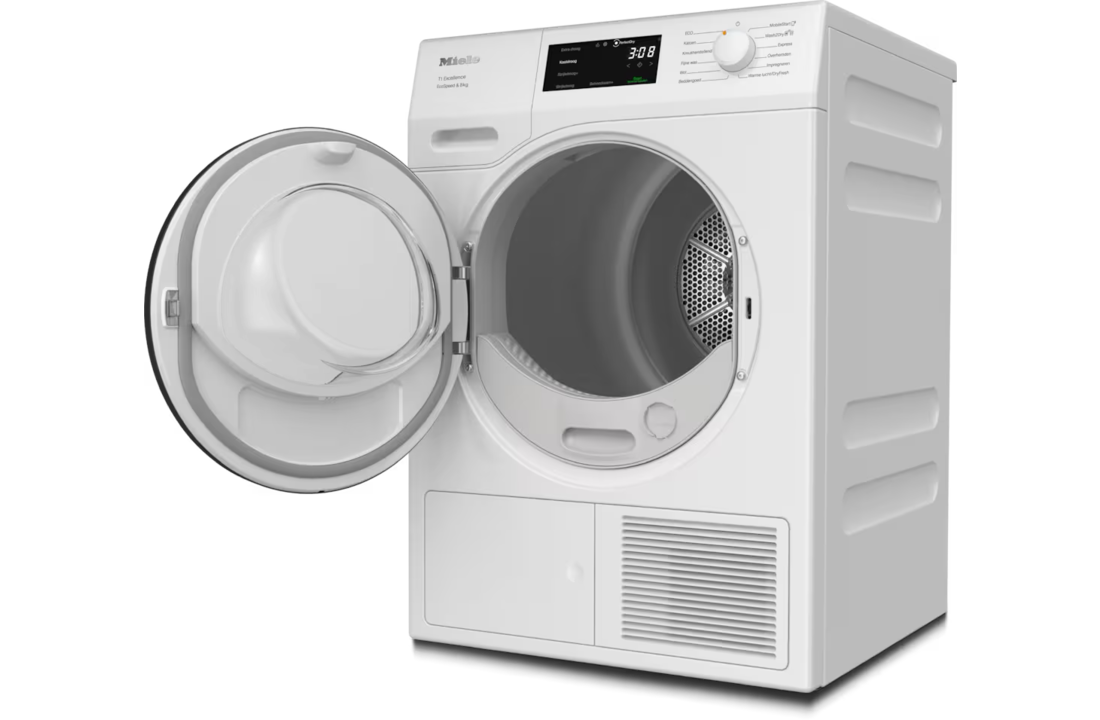 Miele TEC655WP EcoSpeed & 8kg Warmtepompdroger.
