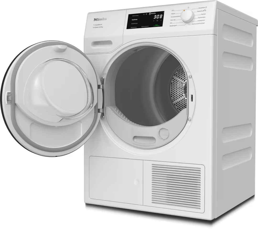 Miele TEC655WP EcoSpeed & 8kg Warmtepompdroger.