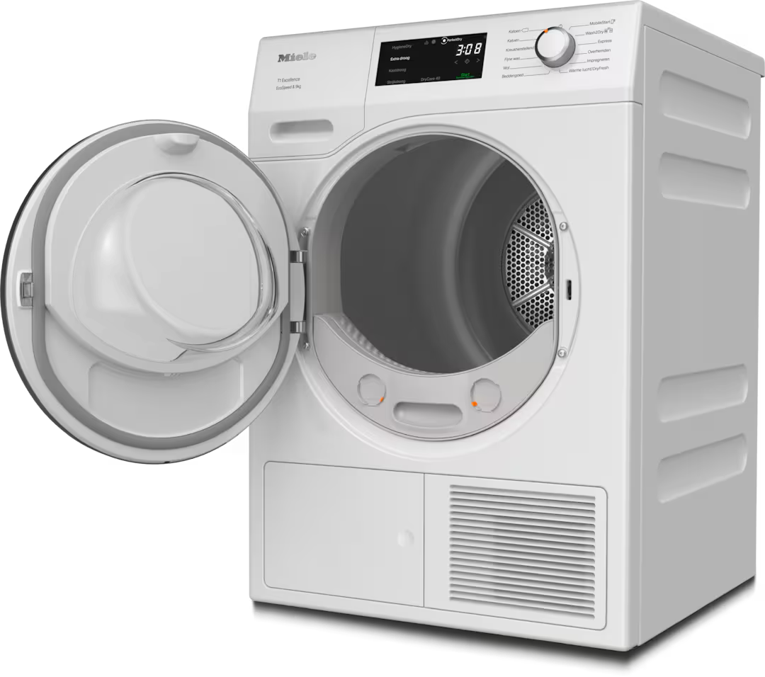 Miele TEH795WP EcoSpeed & 9kg Lotuswit Warmtepompdroger.
