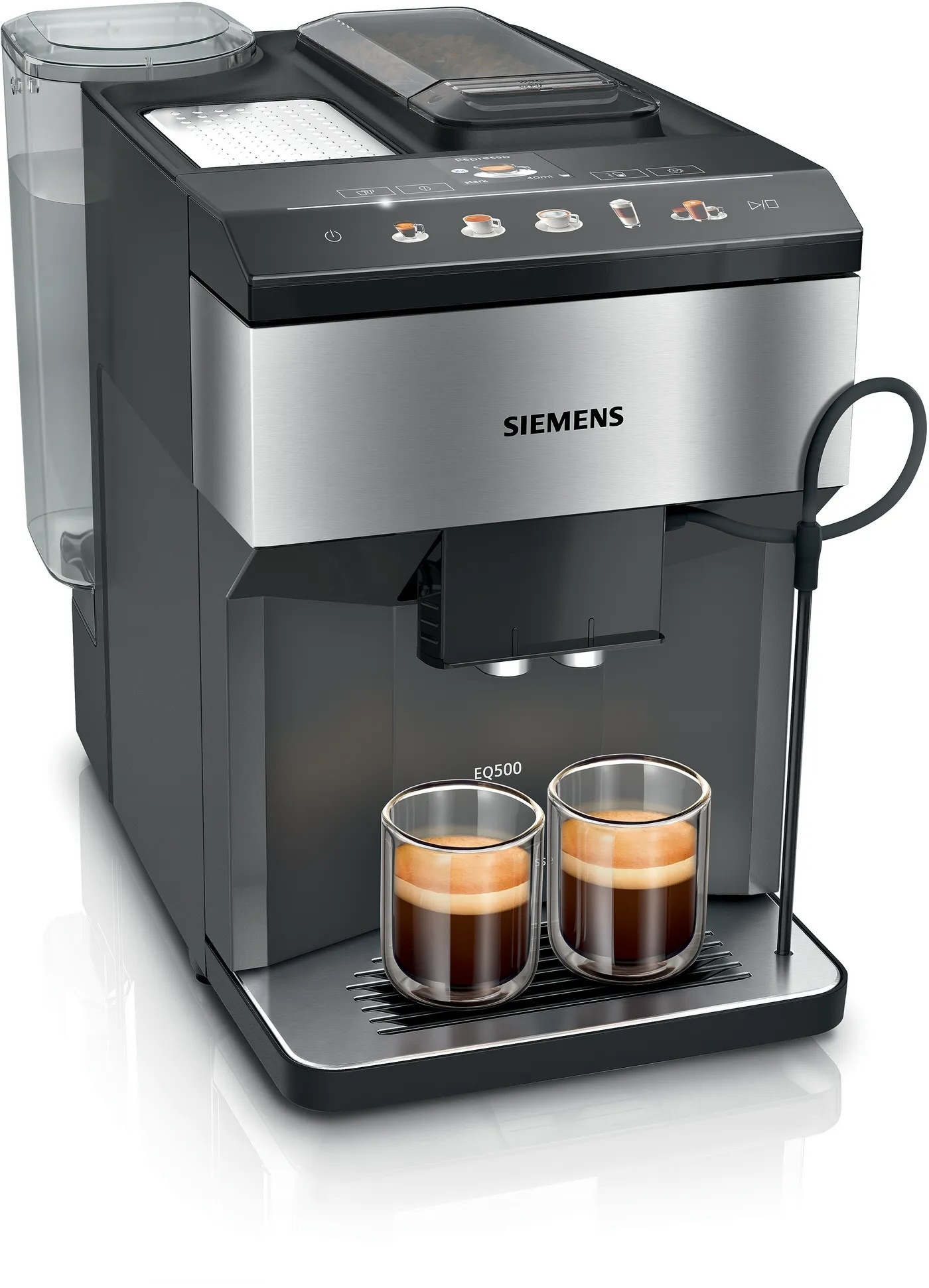 Siemens TP517DF3 Espresso volautomaat EQ500 extraKLASSE RVS, Zwart.
