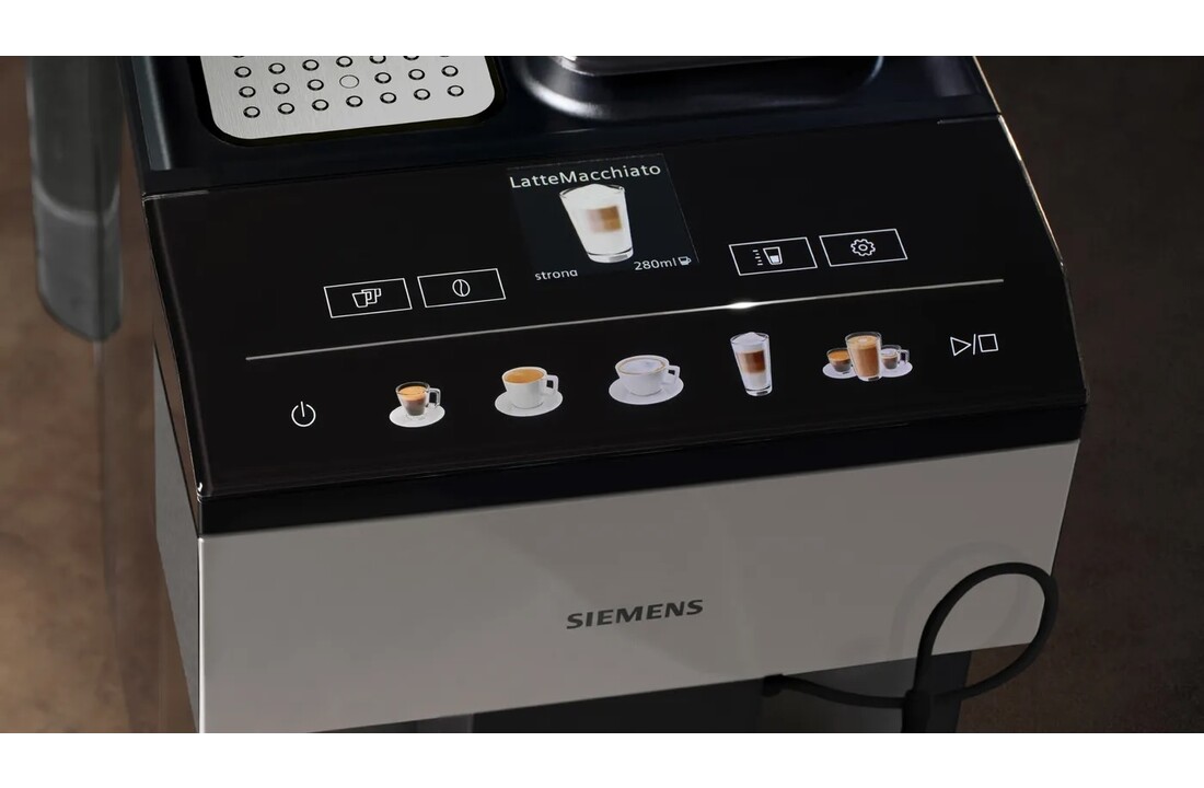 Siemens TP517DF3 Espresso volautomaat EQ500 extraKLASSE RVS, Zwart.