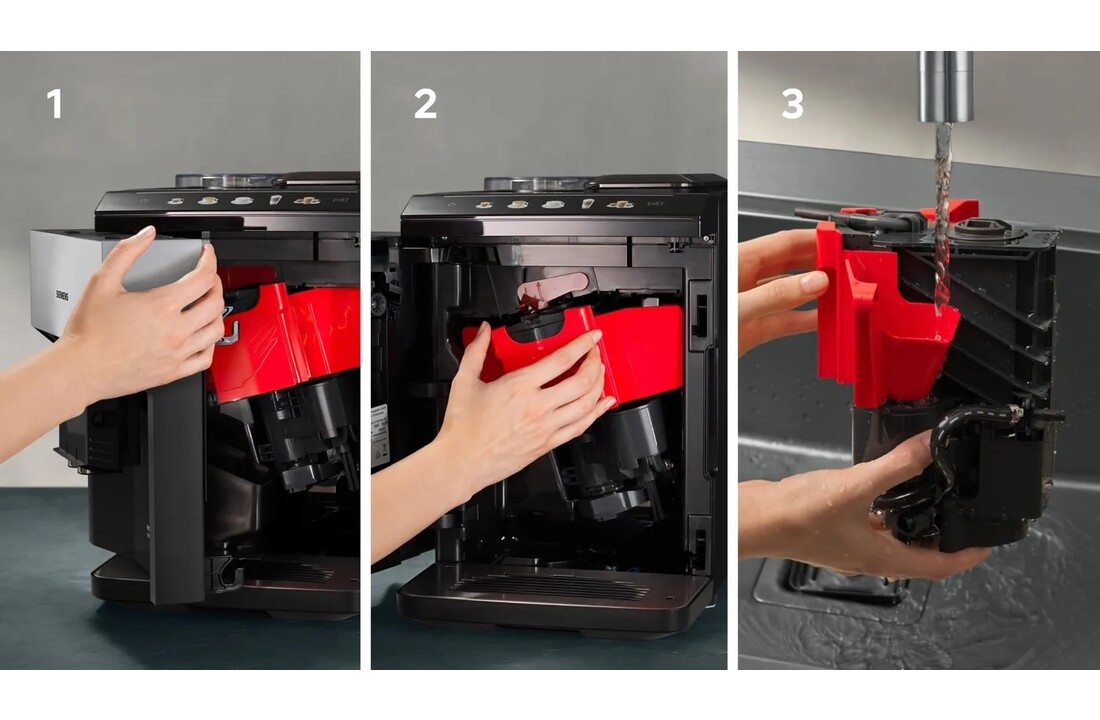Siemens TP517DF3 Espresso volautomaat EQ500 extraKLASSE RVS, Zwart.