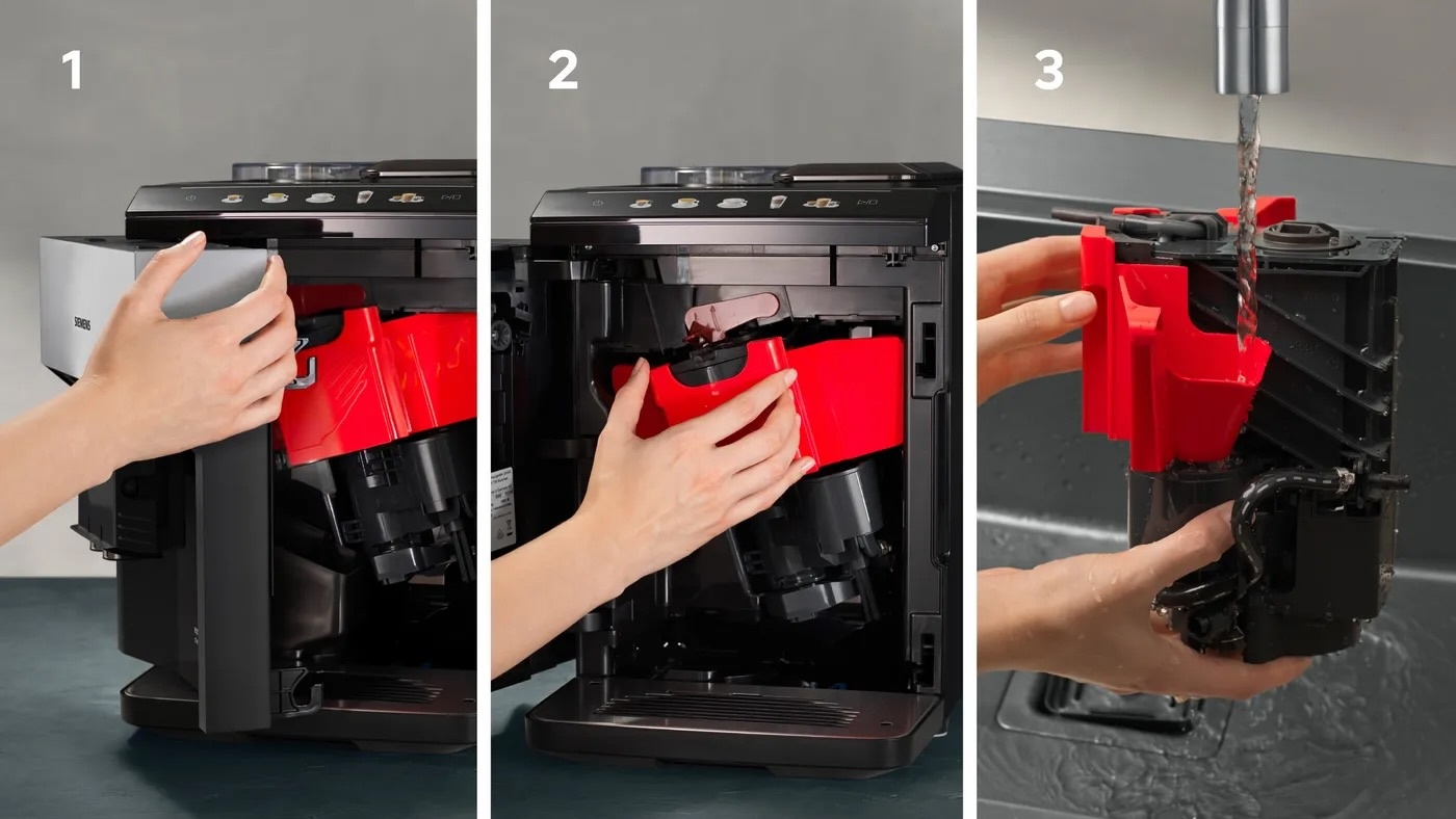 Siemens TP517DF3 Espresso volautomaat EQ500 extraKLASSE RVS, Zwart.