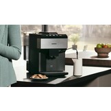 Siemens TP517DF3 Espresso volautomaat EQ500 extraKLASSE RVS, Zwart.