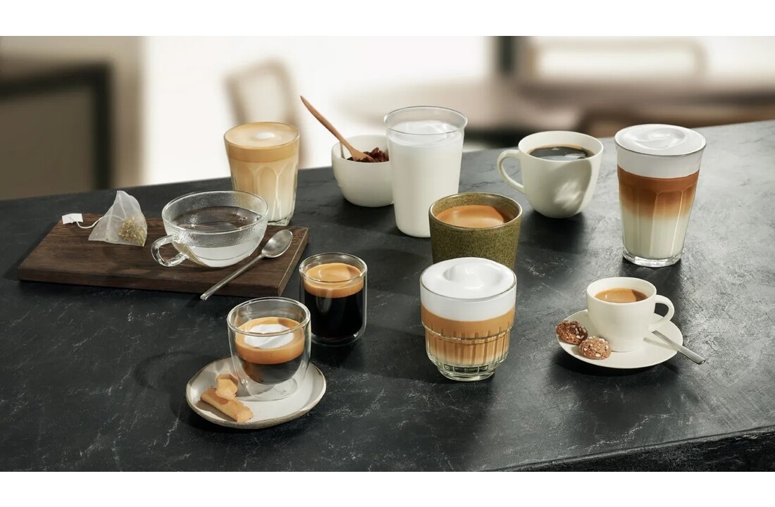 Siemens TP517DF3 Espresso volautomaat EQ500 extraKLASSE RVS, Zwart.