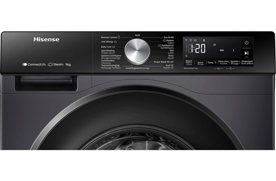 Hisense WF3S9043BB3 - Wasmachine
