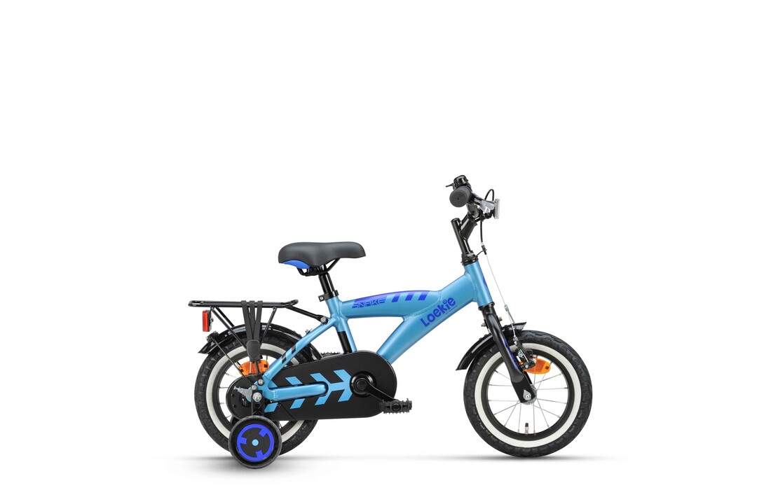Loekie Snake 12 inch jongensfiets - Skye blue