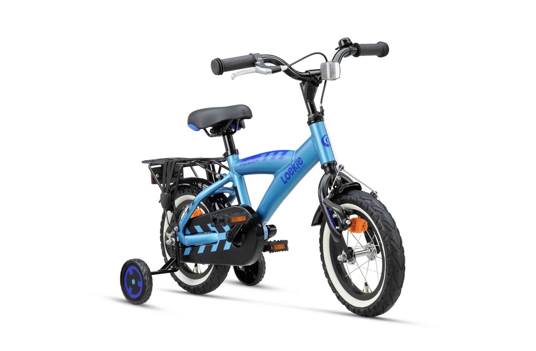 Loekie Snake 12 inch jongensfiets - Skye blue