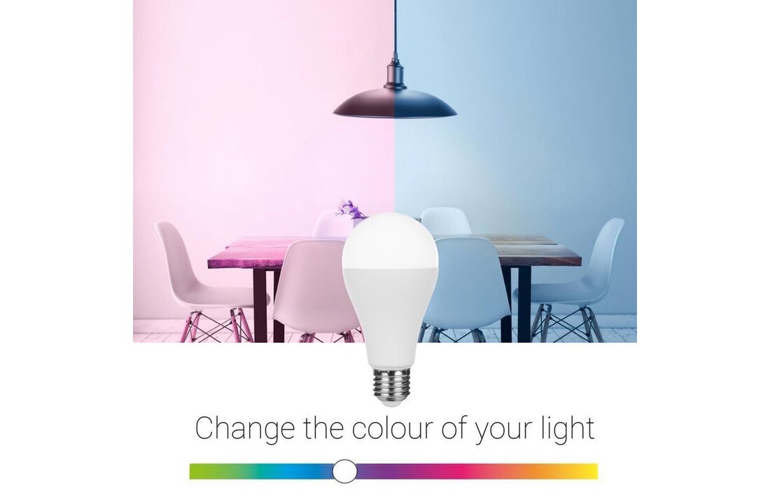 Smartwares HW1601R Slimme lamp E27 + afstandsbediening (Kleur) - Slimme lamp