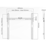 Superior Electronics SUPSTV002 32-55 Fixed Ultra Flat - TV muurbeugel