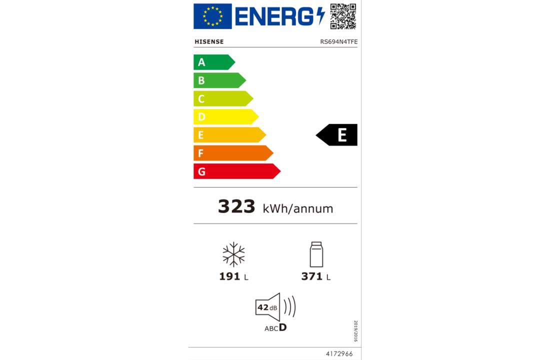 Hisense RS694N4TFE - Amerikaanse koelkast