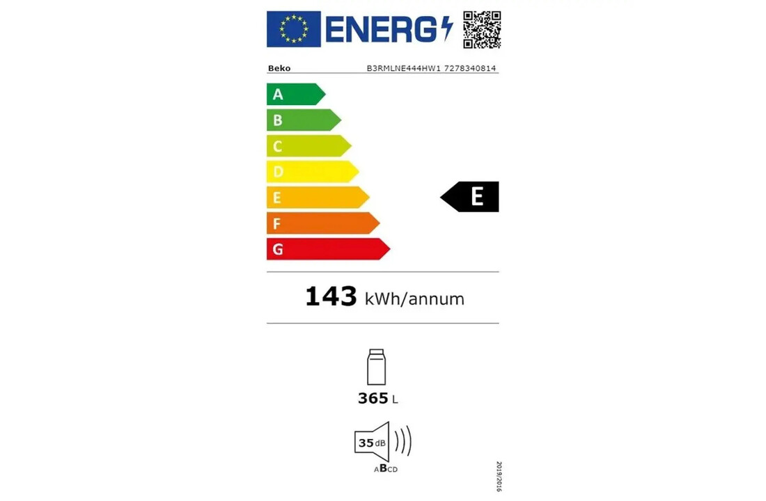 Beko B3RMLNE444HW1 Selective - Vrijstaande koelkast