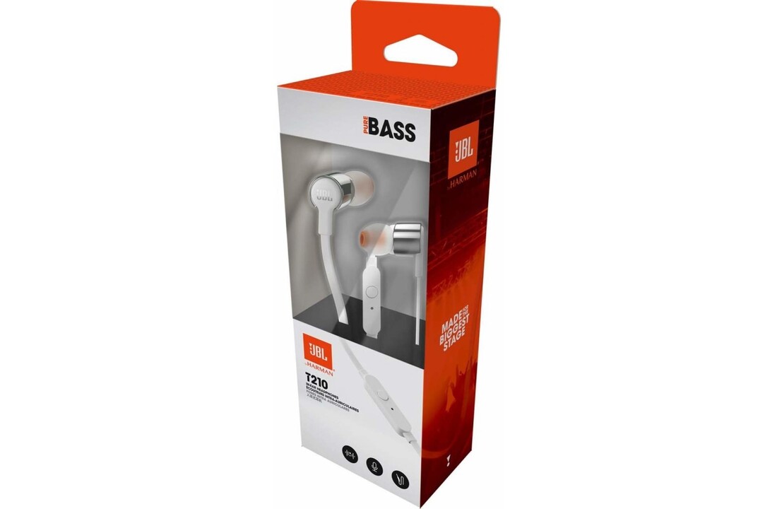 JBL T210 Grijs - Oordopjes