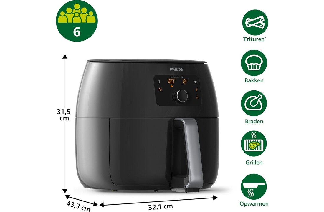 Philips Avance HD9650/90 Airfryer XXL - Hetelucht friteuse