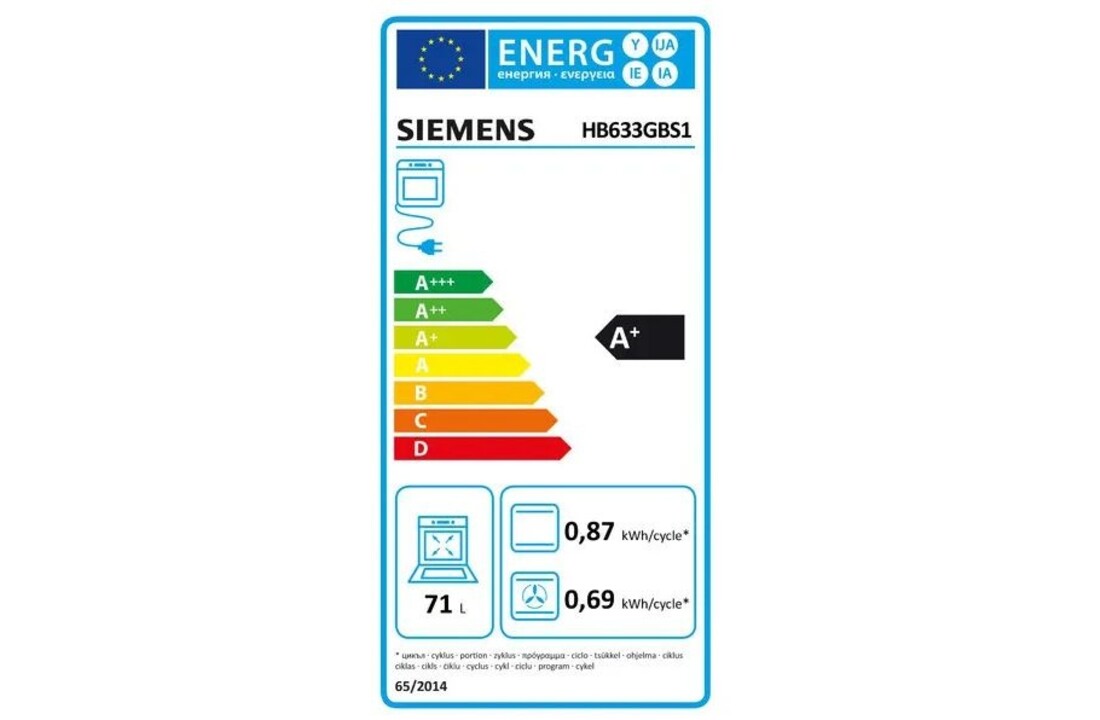 Siemens HB633GBS1 IQ700 ECOCLEAN - Inbouw oven