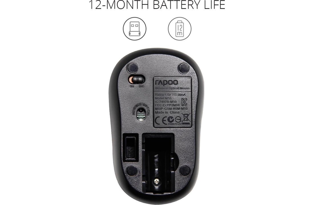Rapoo M10 Plus - Muis