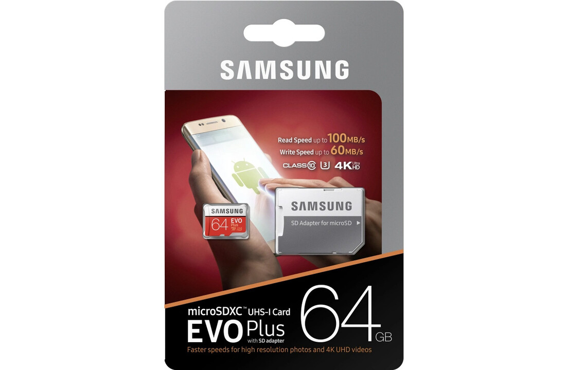 Samsung EVO Plus MicroSDXC 64GB - Micro SD kaart