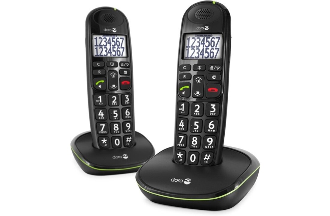 Doro PhoneEasy 110 Duo Zwart - Senioren telefoon