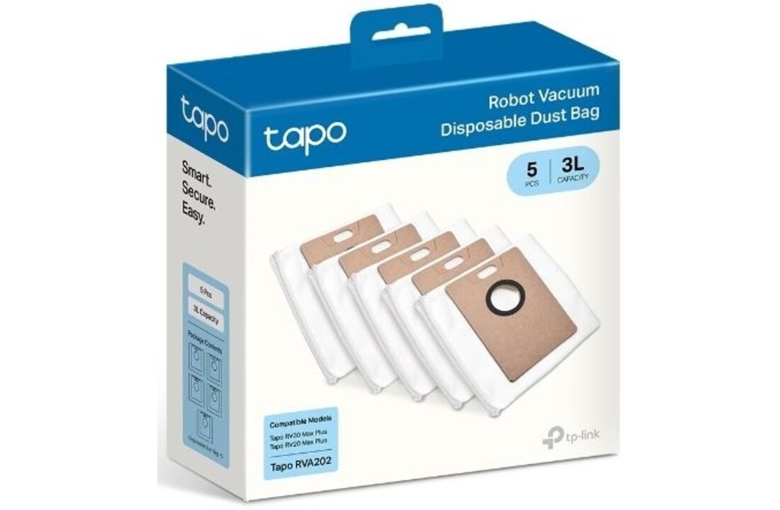 TP-Link Tapo RVA202 wegwerpstofzakken (5 stuks) - Stofzuigerzakken