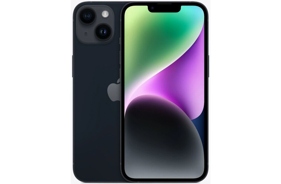 Refurbished iPhone 14 128 GB Zwart (A grade) - Mobiele telefoon