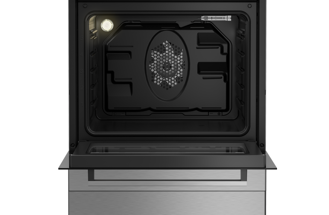 Beko FSM67010GX - keramisch fornuis RVS.