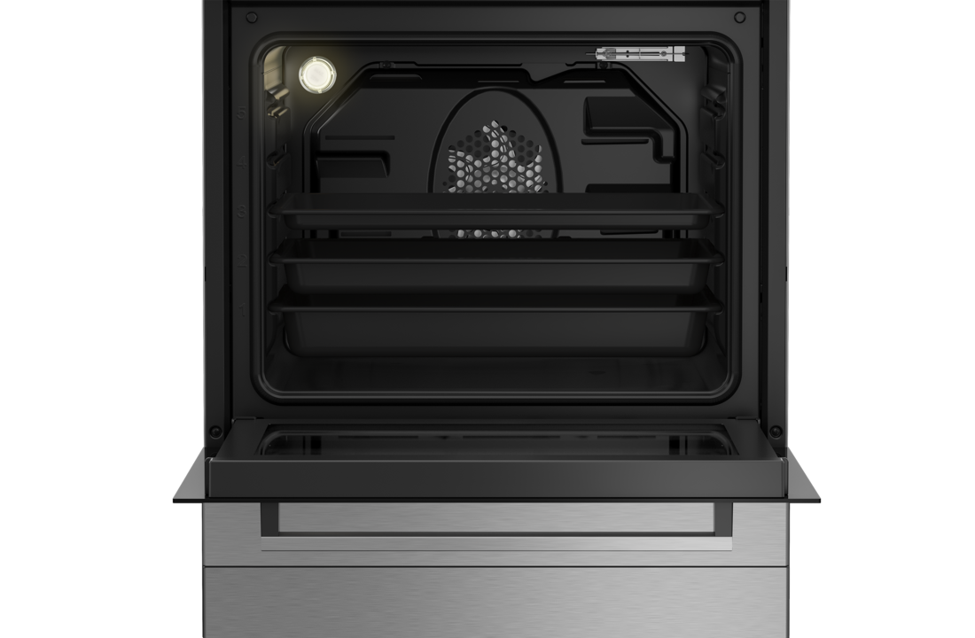Beko FSM67010GX - keramisch fornuis RVS.