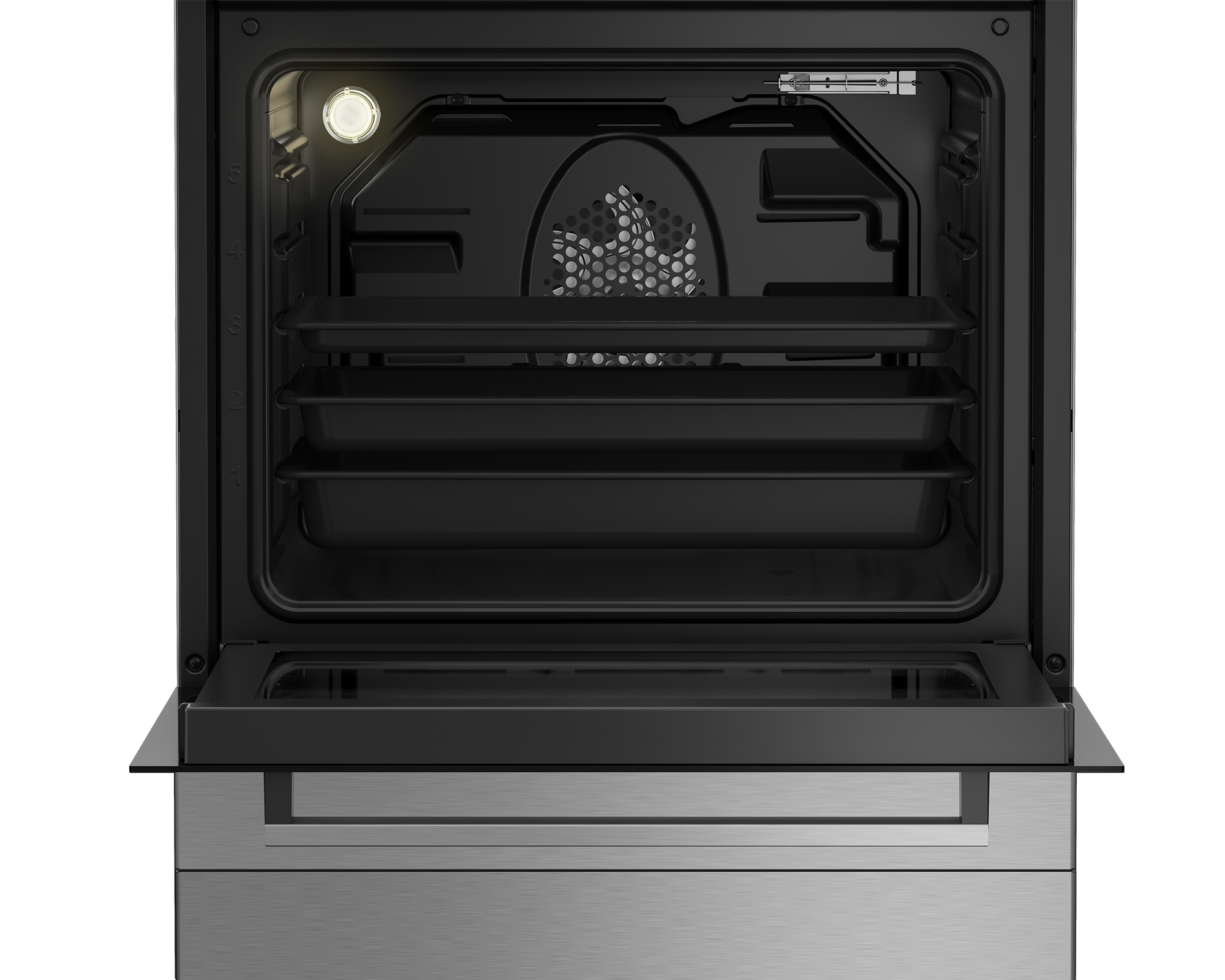 Beko FSM67010GX - keramisch fornuis RVS.