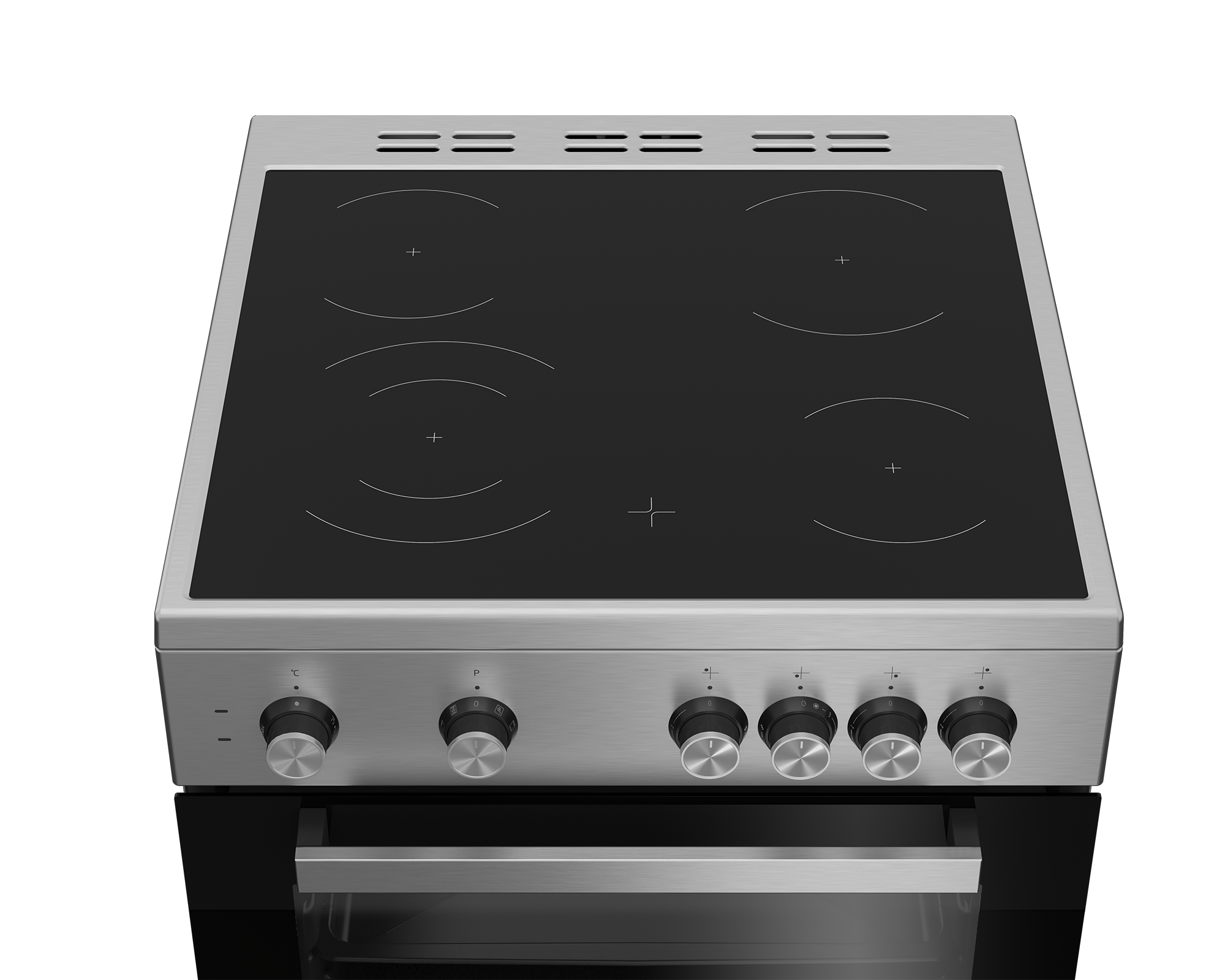 Beko FSM67010GX - keramisch fornuis RVS.