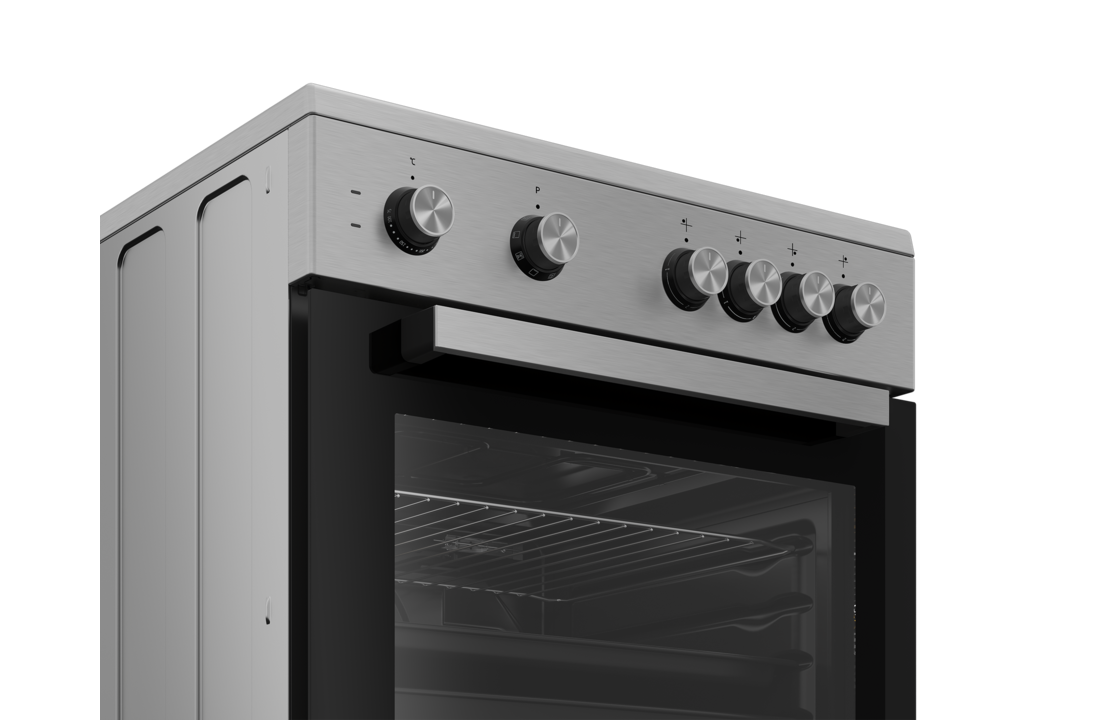 Beko FSM67010GX - keramisch fornuis RVS.