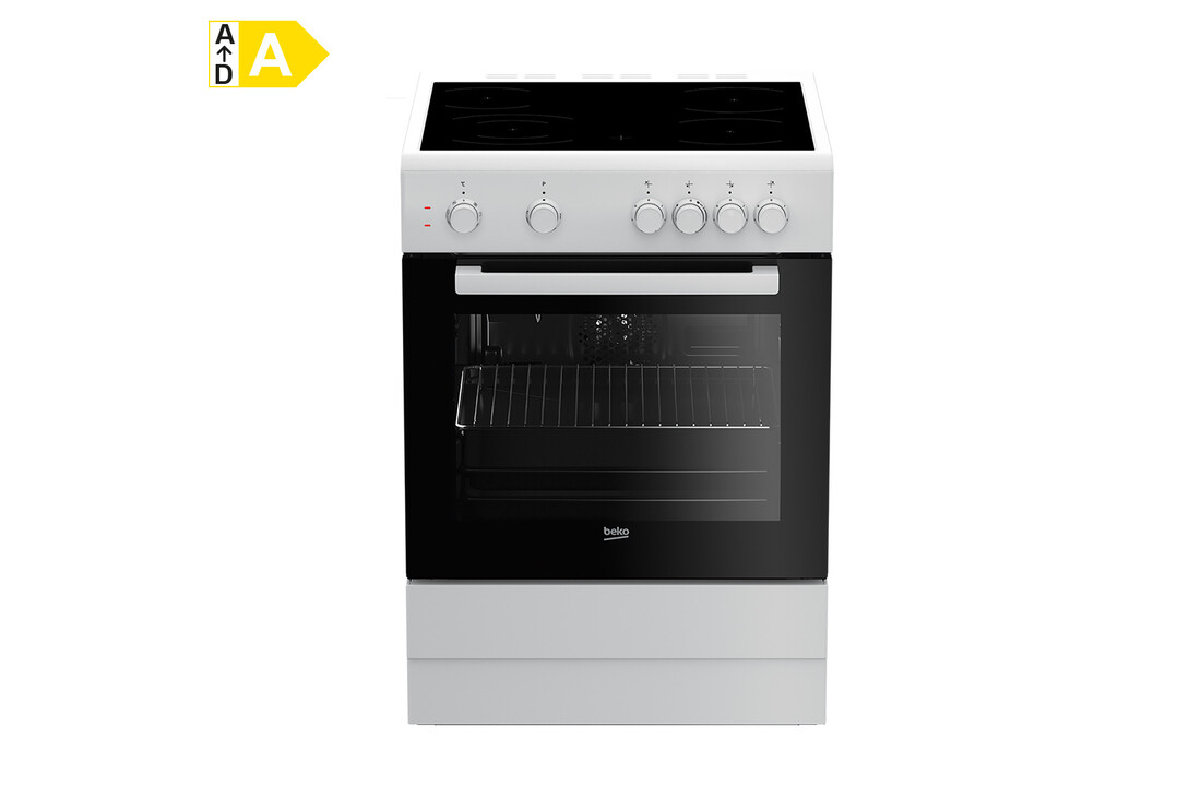 Beko FSM67010GX - keramisch fornuis wit.