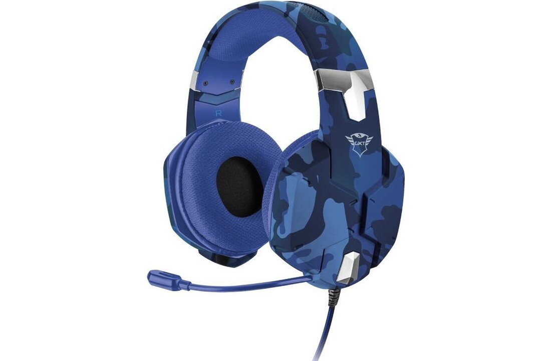 Trust GXT 322B Carus (Zwart/Blauw) - Gaming headset
