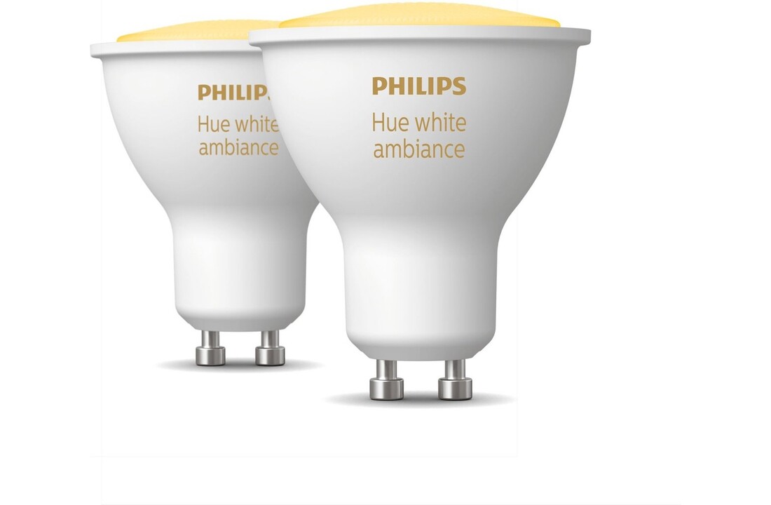 Philips Hue 2x GU10 4.3W White Ambiance Duo Pack - Slimme lamp