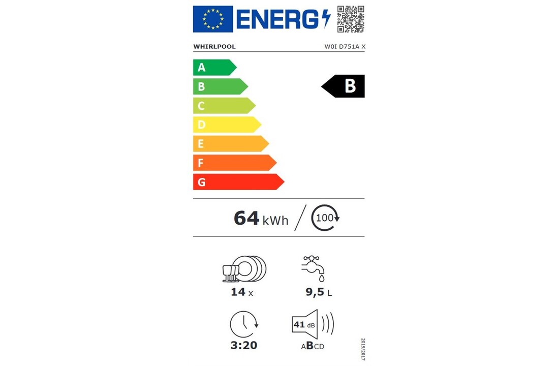 Whirlpool W0I D751A X - Inbouw vaatwasser