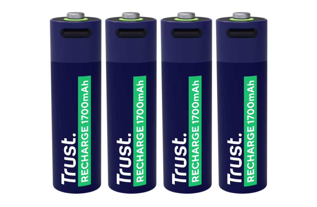 Trust USB-C oplaadbare AA-batterijen (4-pack)