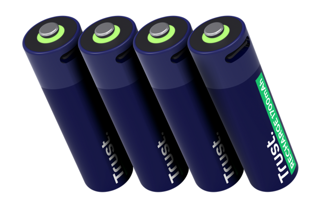 Trust USB-C oplaadbare AA-batterijen (4-pack)