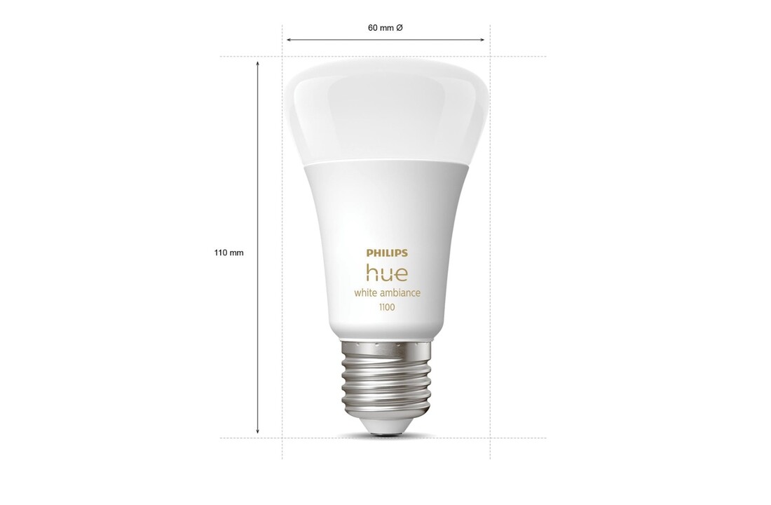 Philips Hue 2x E27 8WA60 White Ambiance Duo Pack - Slimme lamp