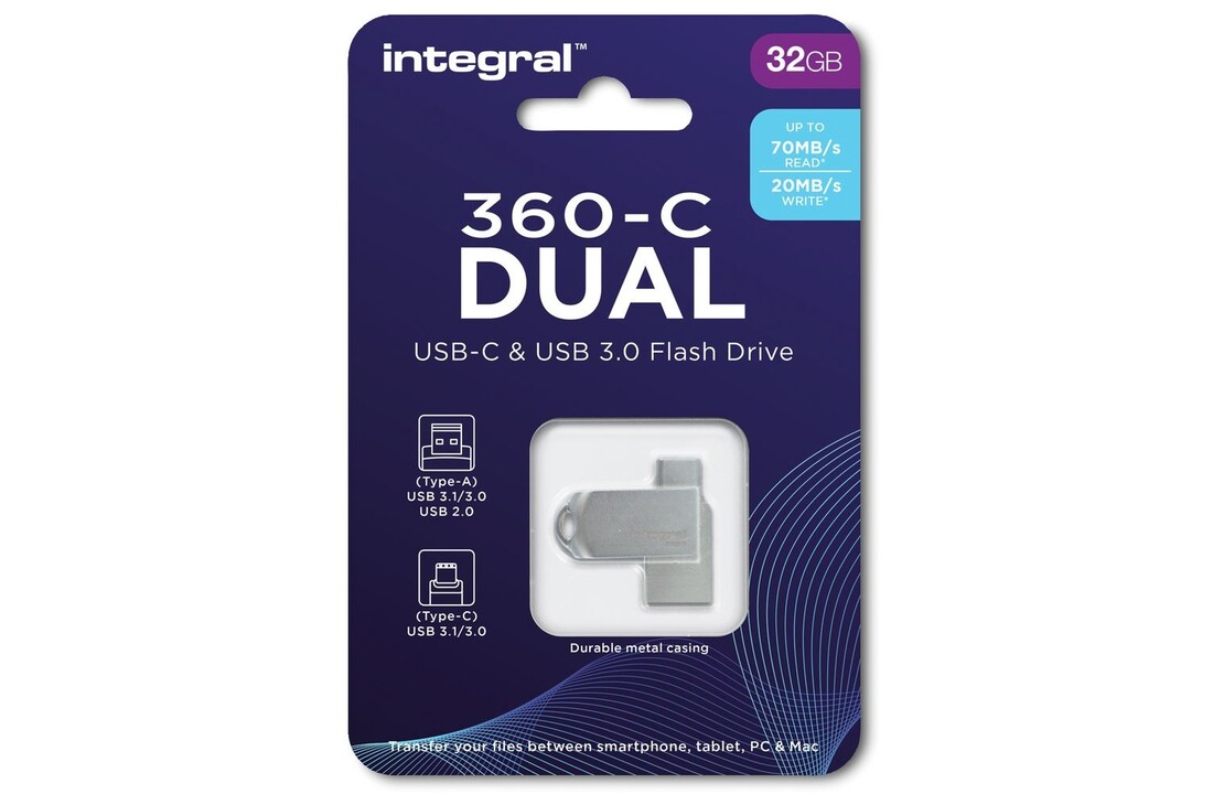 Integral 3.0 USB-360-C Dual 32GB - USB-stick