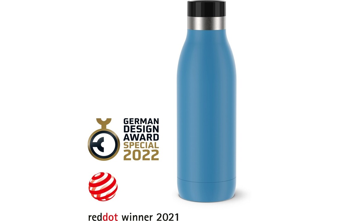 Tefal Bludrop Basic 0,5L RVS/Blauw - Drinkfles