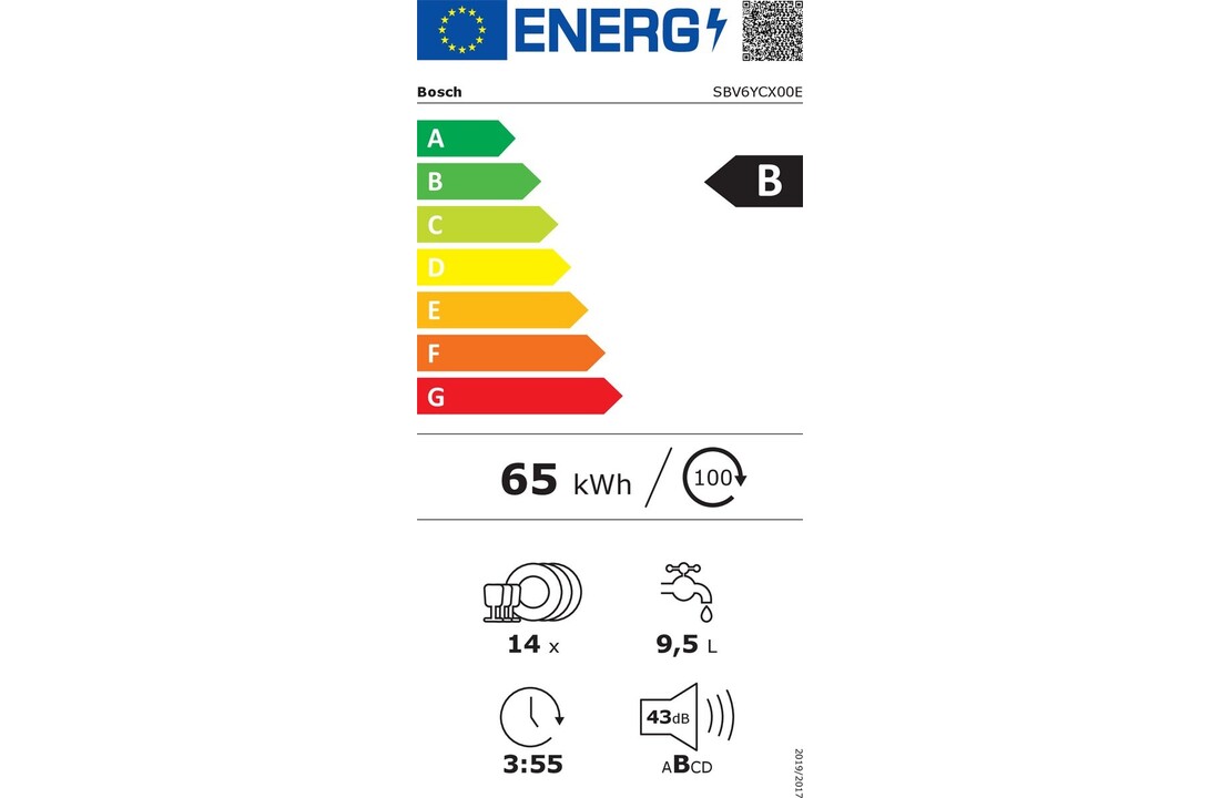 Bosch SBV6YCX00E - Inbouw vaatwasser
