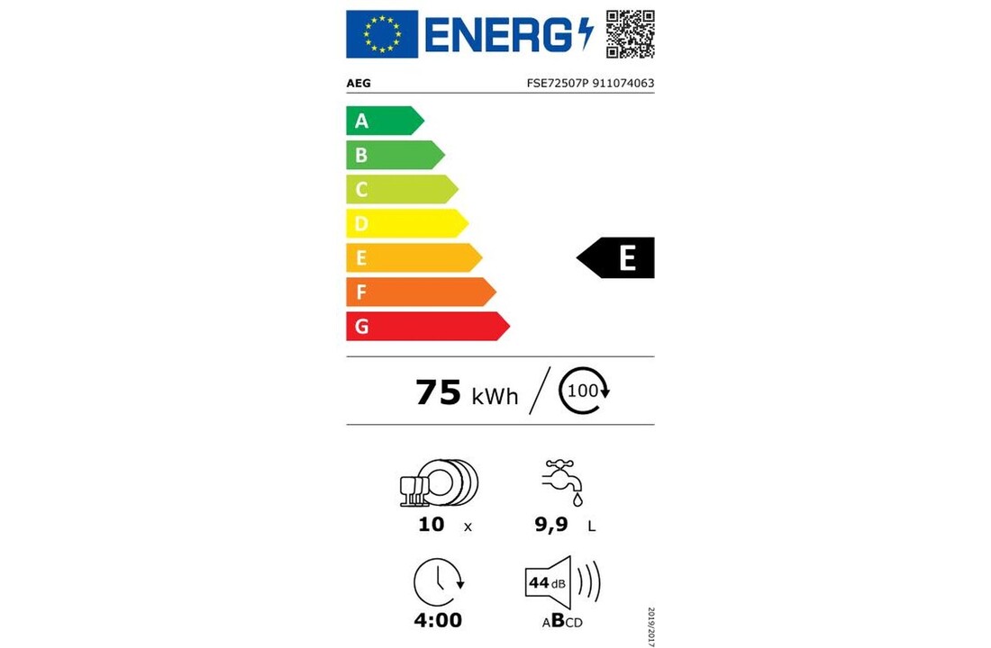 AEG FSE72507P - Inbouw vaatwasser