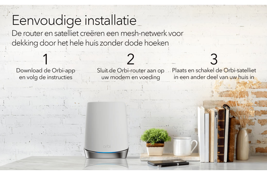 Netgear Orbi RBK752 Multiroom WiFi 6 Mesh systeem - Router