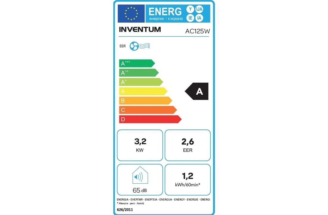 Inventum AC125W - Mobiele airco