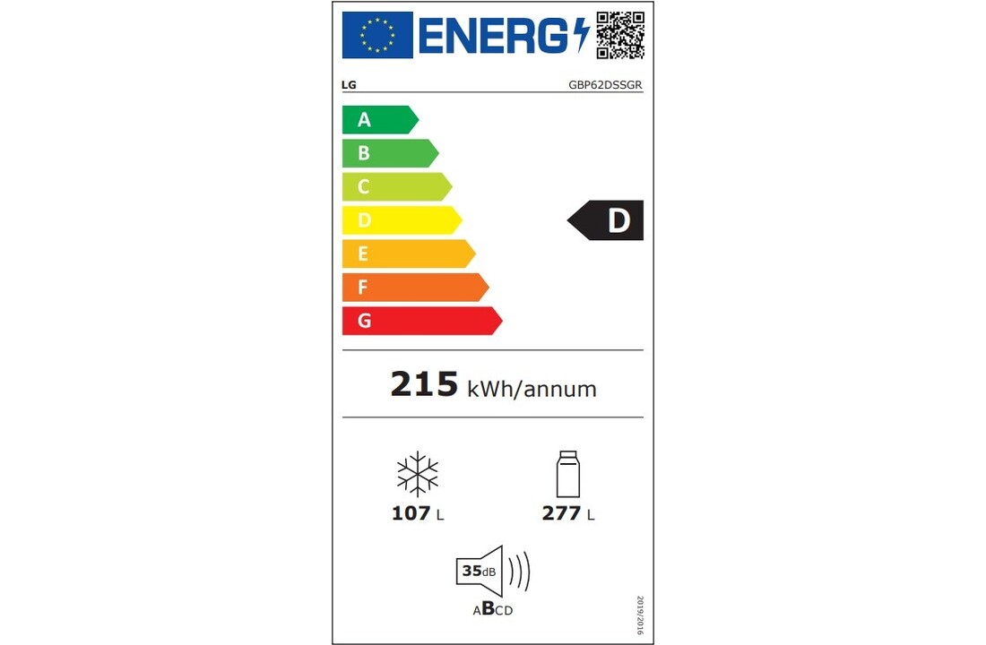 LG GBP62DSSGR - Koel-vriescombinatie